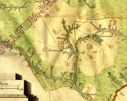 с. Семидесятное, карта 1792 года